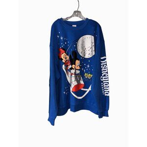 XXXL 3X Disneyland Resort Blue Sweatshirt Mickey Minnie Goofy Donald Play In The